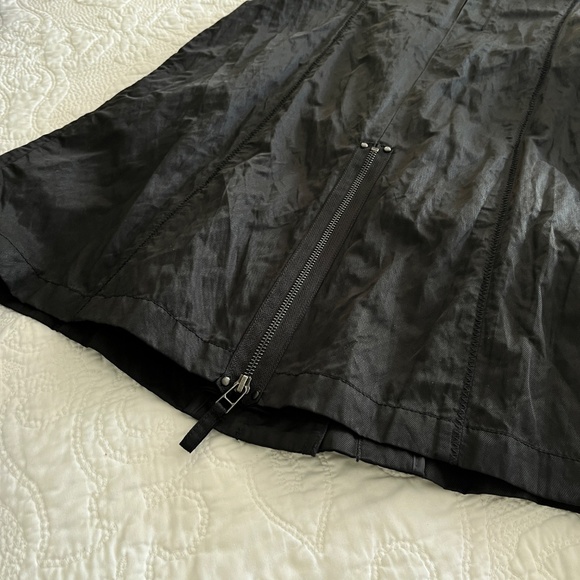 Stella Carakasi Favorite Jacket Cotton Metal Twill Black Zip Trench - Picture 7 of 9